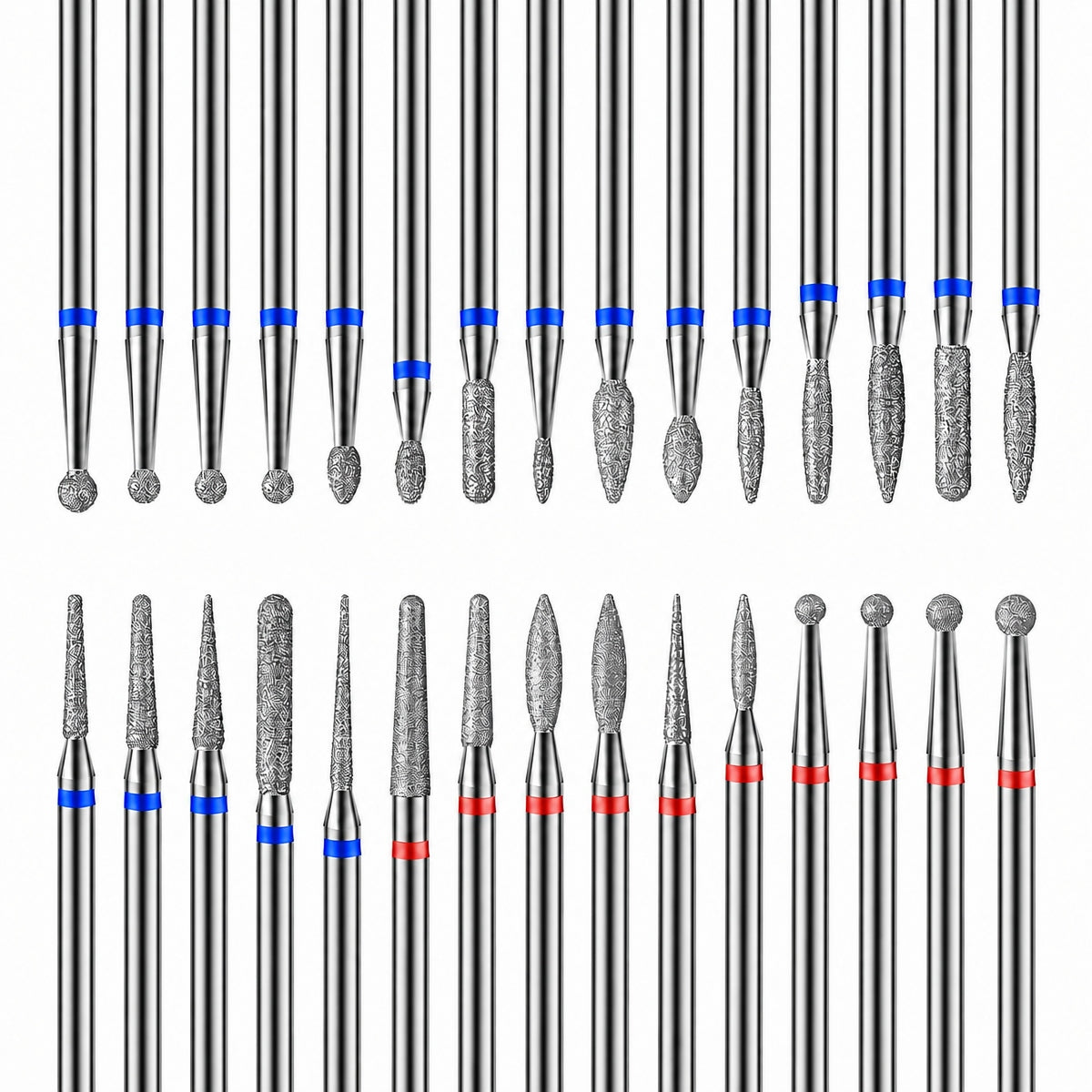 SET OF NAIL CUTTERS CERAMIC DIAMOND Milling Machines 30 pieces Packaging status original