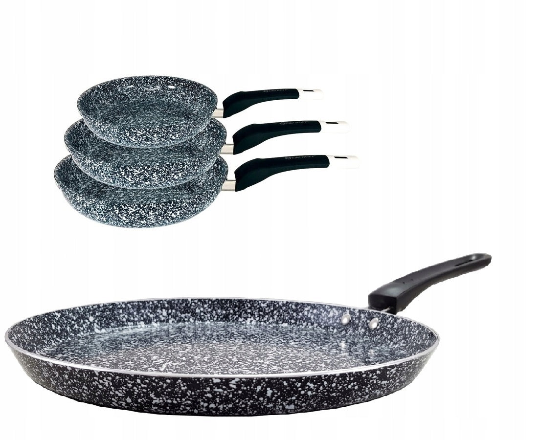 SET OF PANS 20, 24, 28 CM + PANCAKE PAN 24 CM Packaging status original