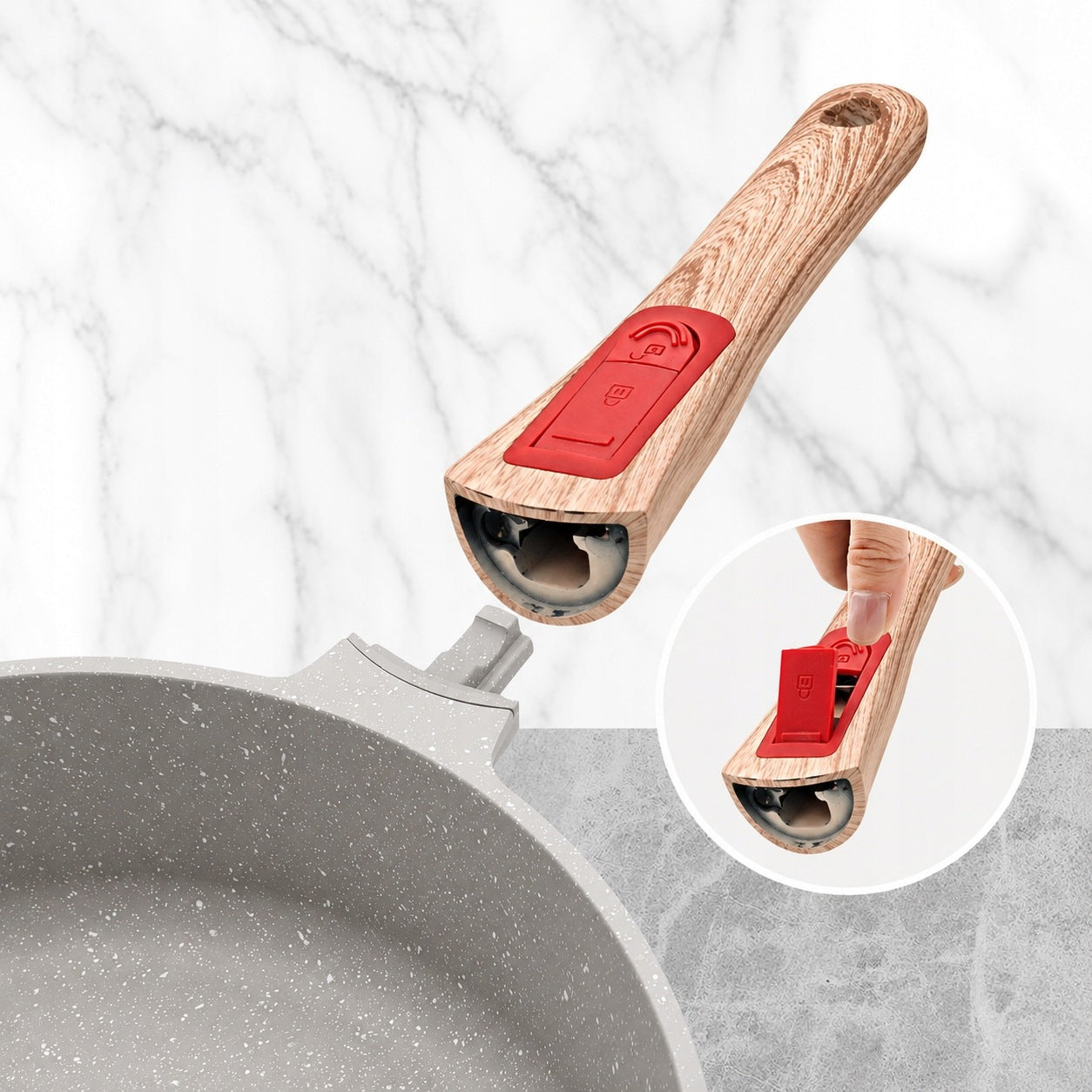 SET OF PANS AND POTS 10EL. | ALUMINUM | INDUCTION | REMOVABLE HANDLES Packaging status original