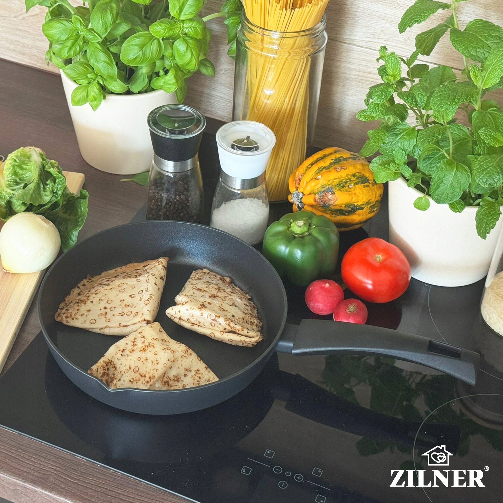 SET OF PANS FOR INDUCTION GAS SET 3PCS Ø20/22/26 CM NON STICK PAN Packaging status original