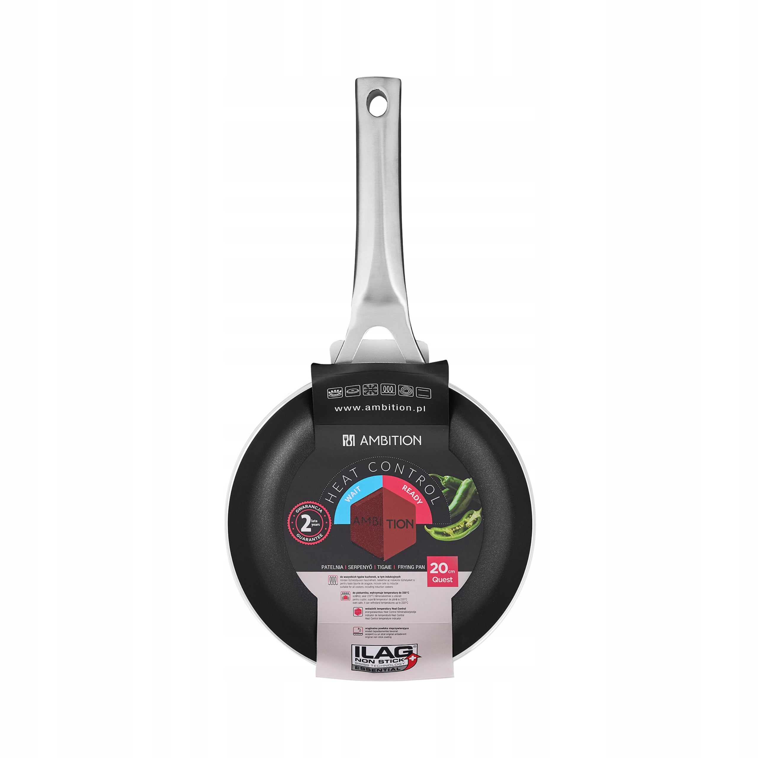 SET OF PANS INDUCTION NON-STICK AMBITION 20,26,28 Manufacturer code ZESTAW DWÓCH PATELNI