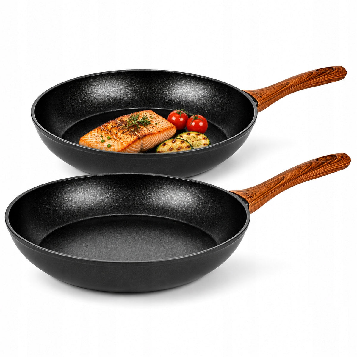 SET OF PANS SET NON STICK INDUCTION GAS 24/28 2PCS FRYING PAN