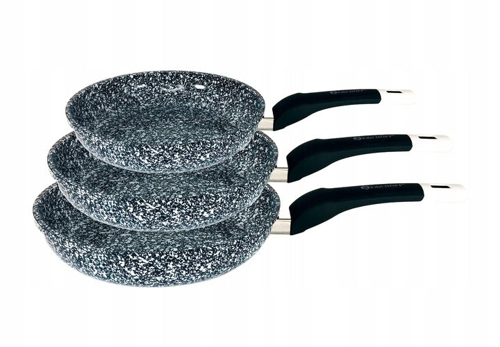SET OF PANS SET OF 3 EL SMALL PAN 16 18 20cm MARBLE INDUCTION GAS