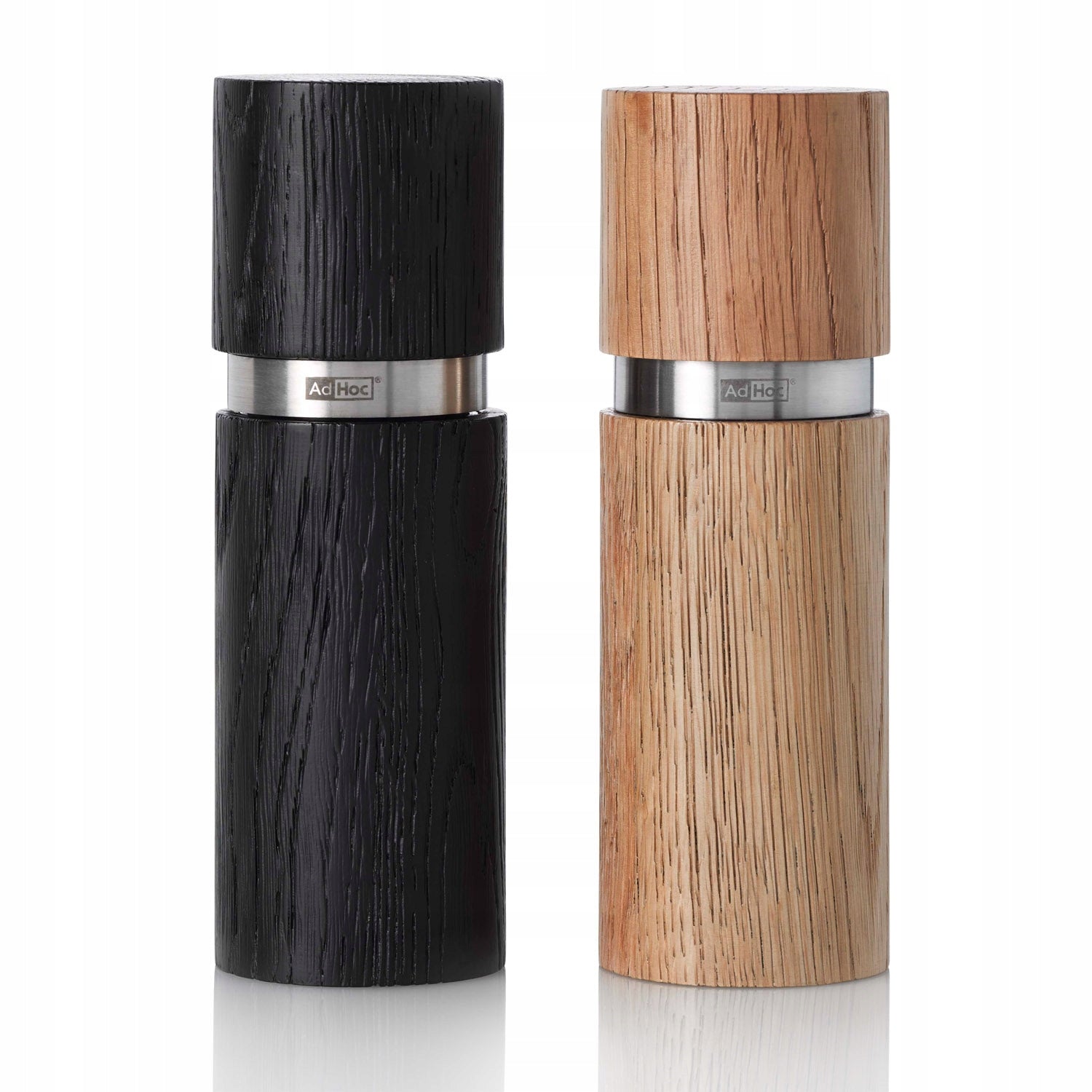 SET OF PEPPER AND SALT GRINDERS 15 cm AdHoc hand grinder 2 pcs ash Packaging status original