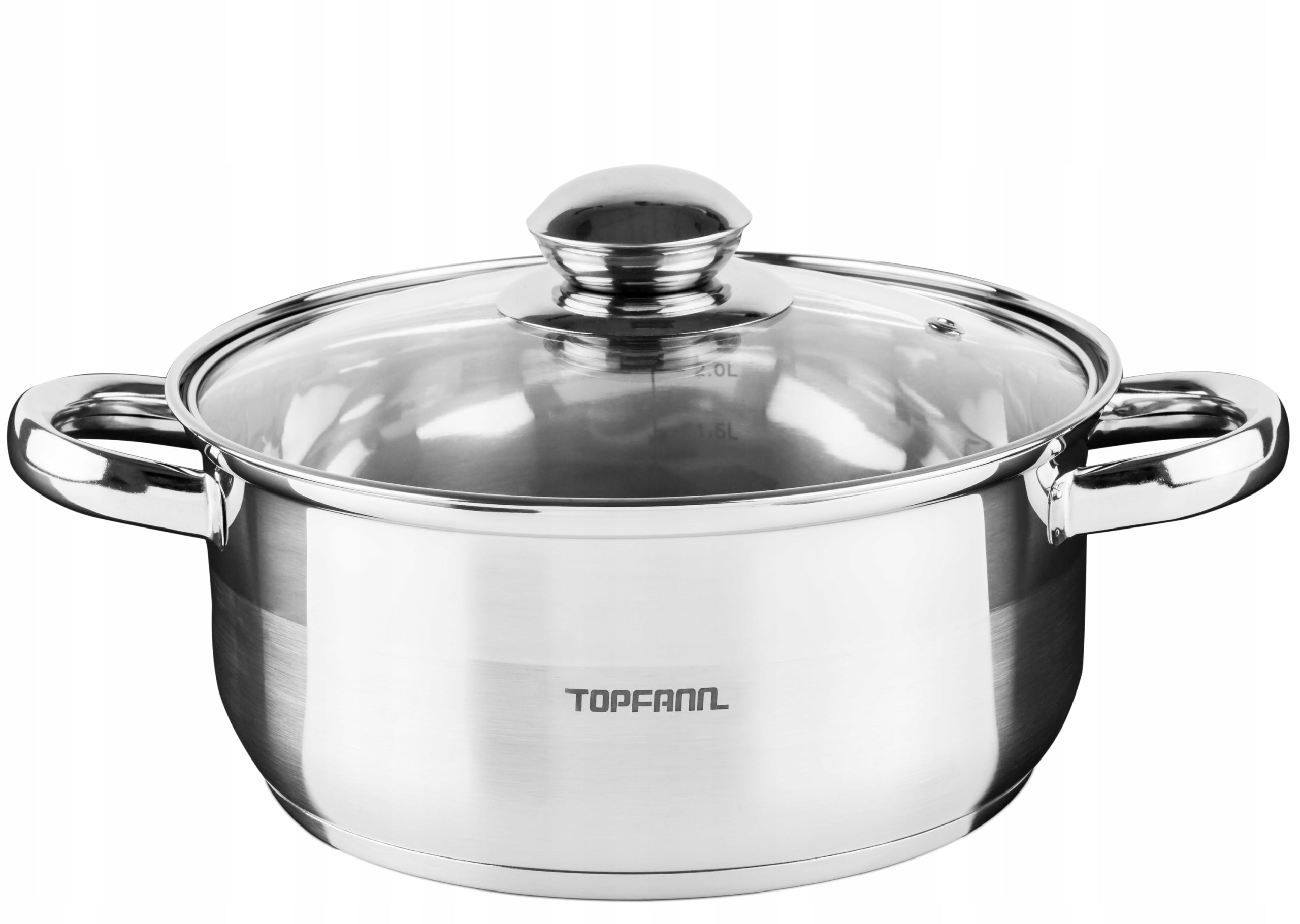 SET OF POTS INDUCTION 7 EL SET FOR GAS STEEL POTS LARGE TOPFANN Brand Topfann