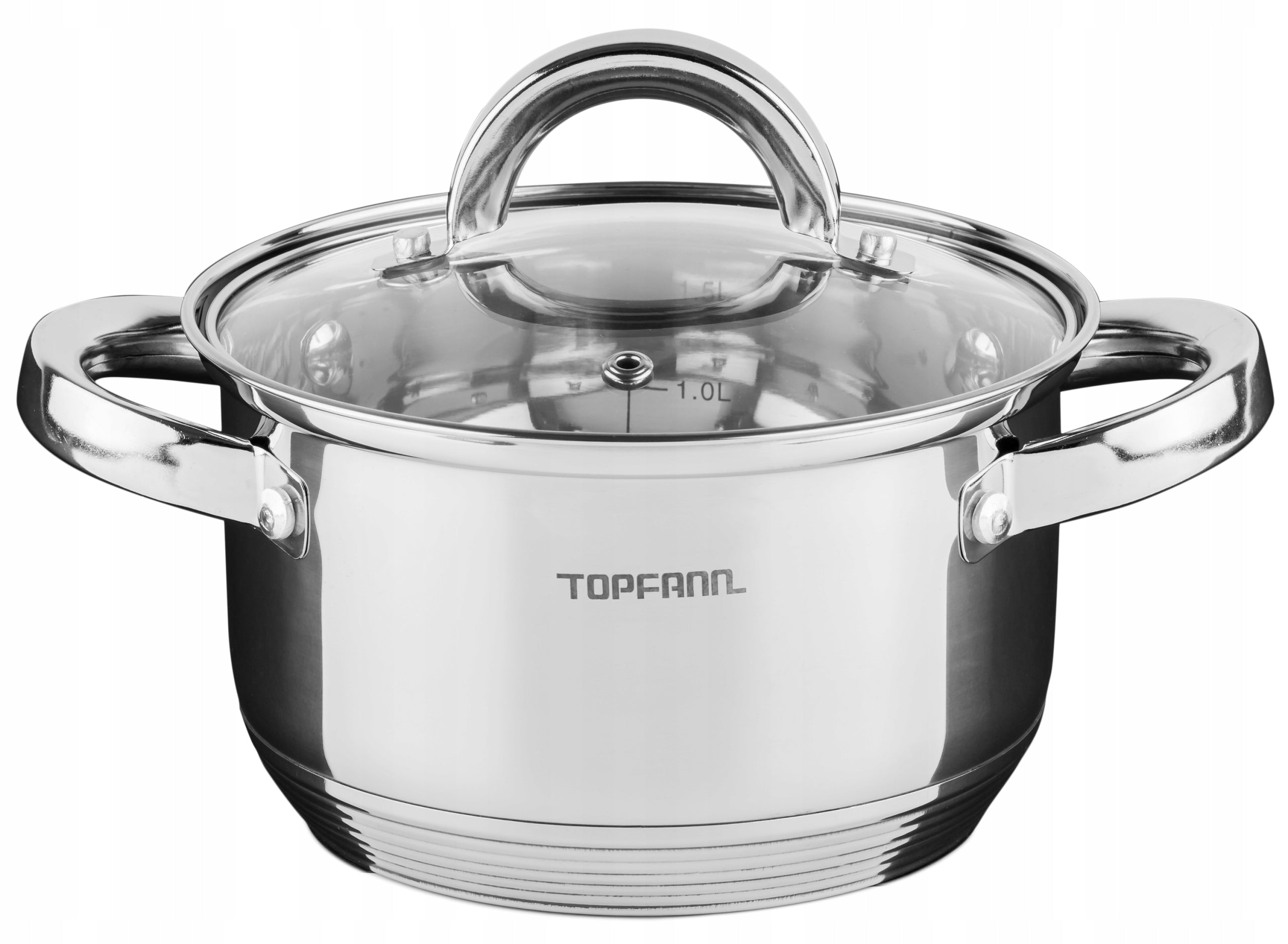 SET OF POTS INDUCTION 8 EL SET FOR GAS POTS LARGE STEEL TOPFANN Color silver
