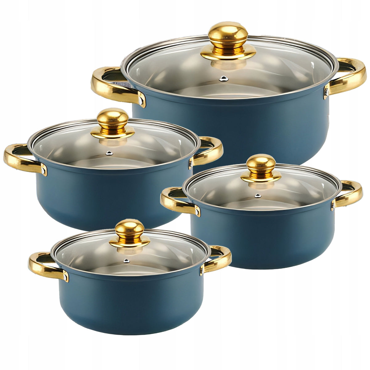 SET OF POTS INDUCTION GAS SET OF 12 ELEMENTS STAINLESS STEEL ACCESSORIES Packaging status original