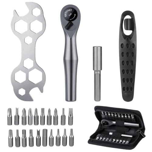 SET OF RATCHET SOCKET WRENCHES MINI STEEL 24 PCS FOR DIYERS Brand no brand