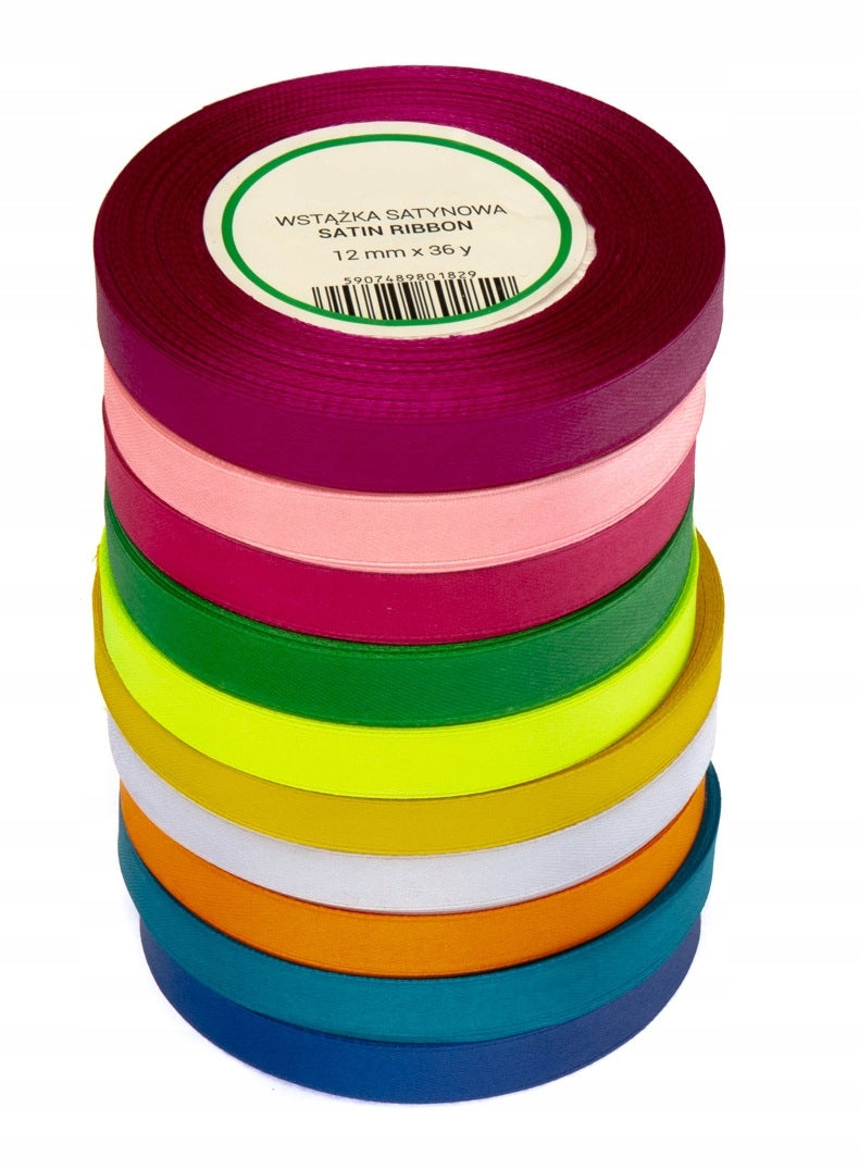 SET OF RIBBONS RIBBON SATIN RIBBON FOR DECORATION WEDDING 12MM 32M 10pcs