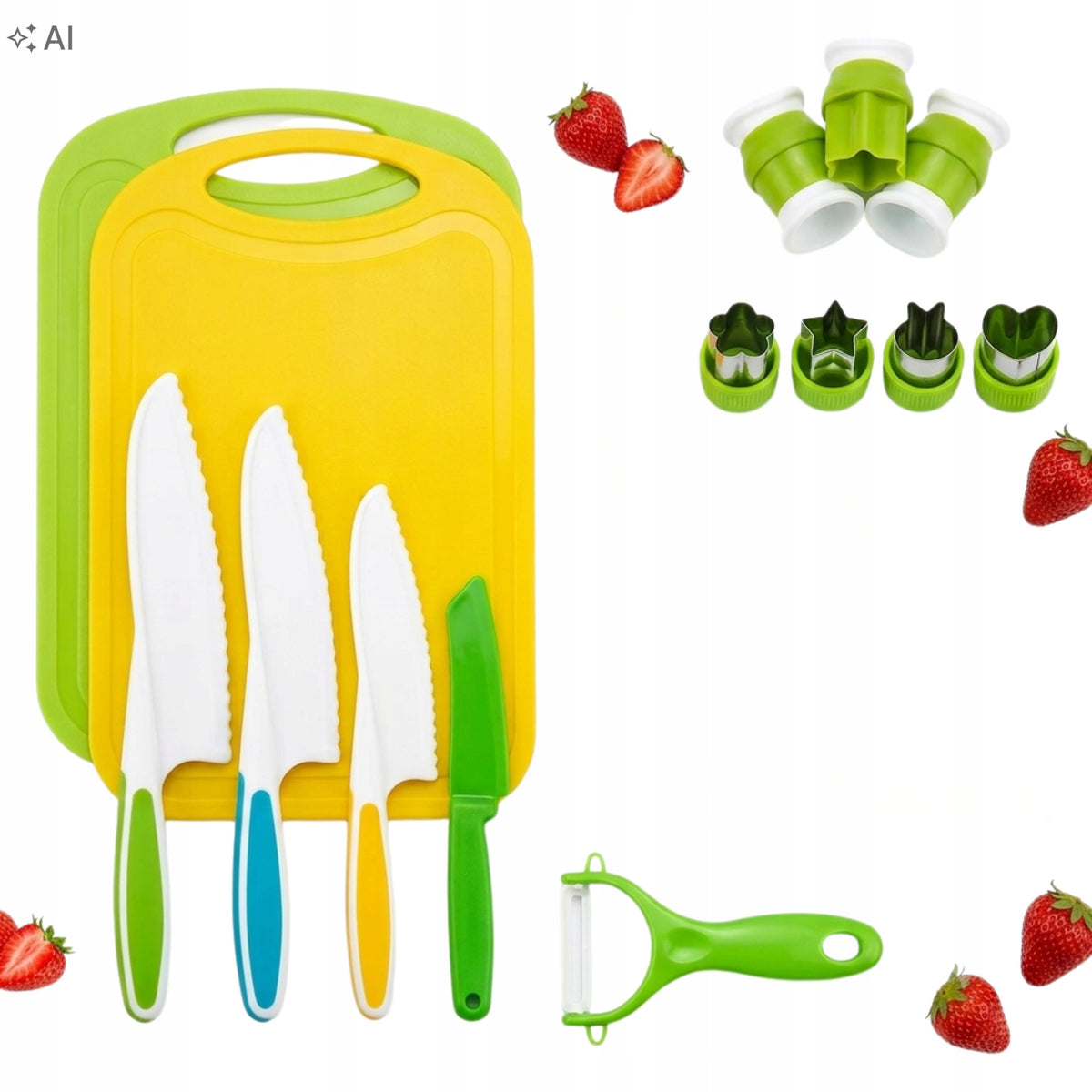 SET OF SAFE Montessori KITCHEN KNIVES FOR CHILDREN MEGA SET XXL