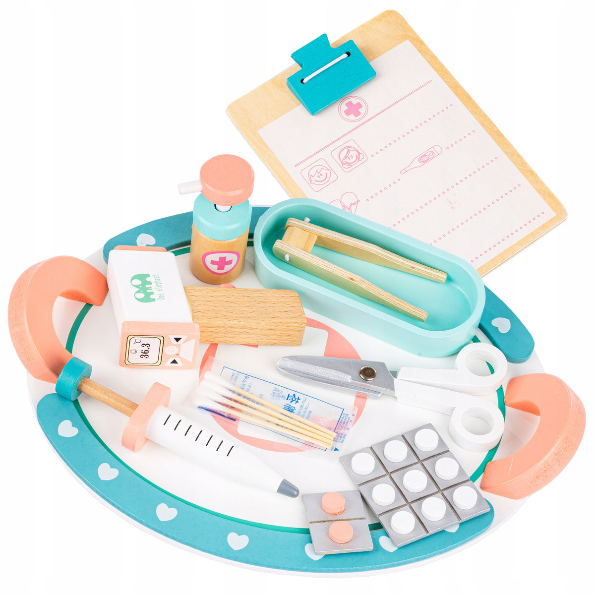 SET OF SMALL DOCTOR FOR CHILDREN DOCTOR NURSE KINDERPLAY THERMOMETER Packaging status original