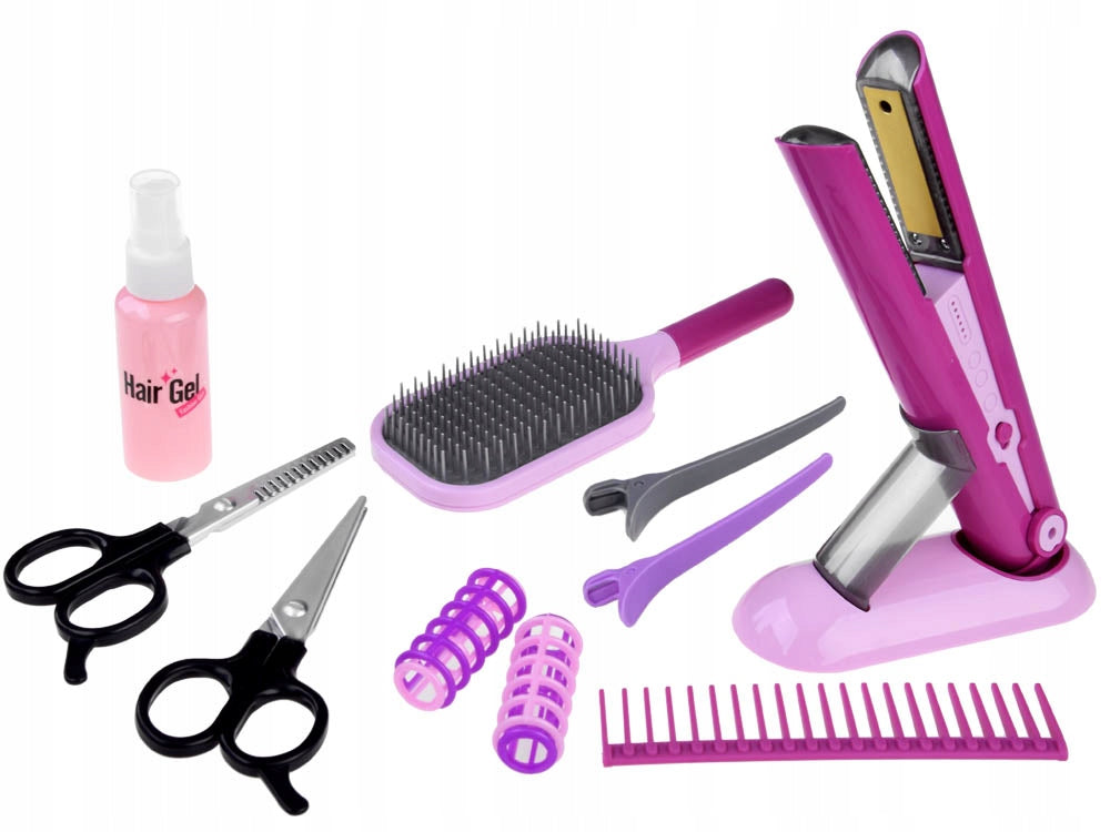 SET OF SMALL HAIRDRESSER SALON SCISSORS COMB STRAIGHTENER Manufacturer code TE3989IK