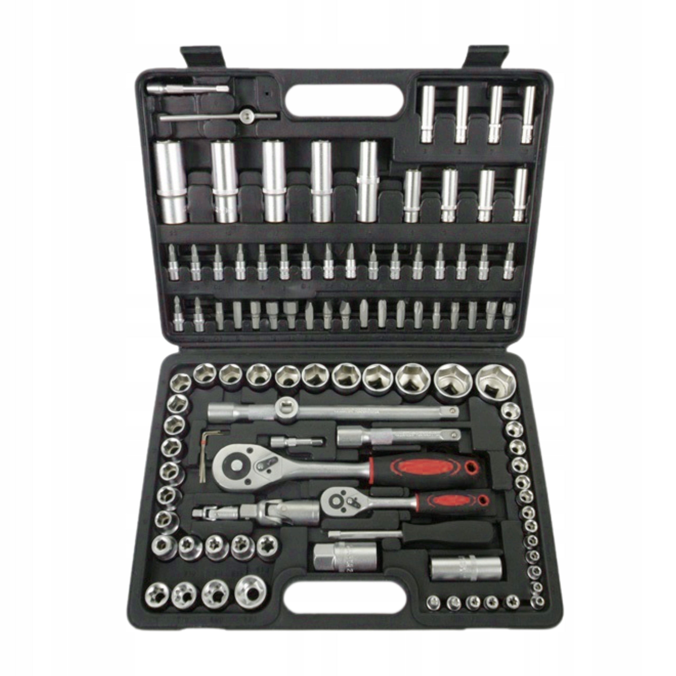 SET OF SOCKET WRENCHES 108 EL. TOOLS SOCKET WRENCHES SUITCASE TORX BITS Brand Mastiff