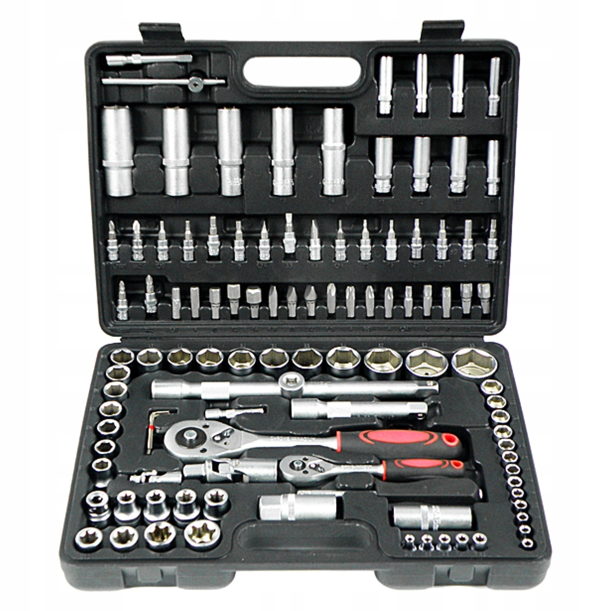 SET OF SOCKET WRENCHES 108 EL. TOOLS SOCKET WRENCHES SUITCASE TORX BITS Manufacturer code MFSC108