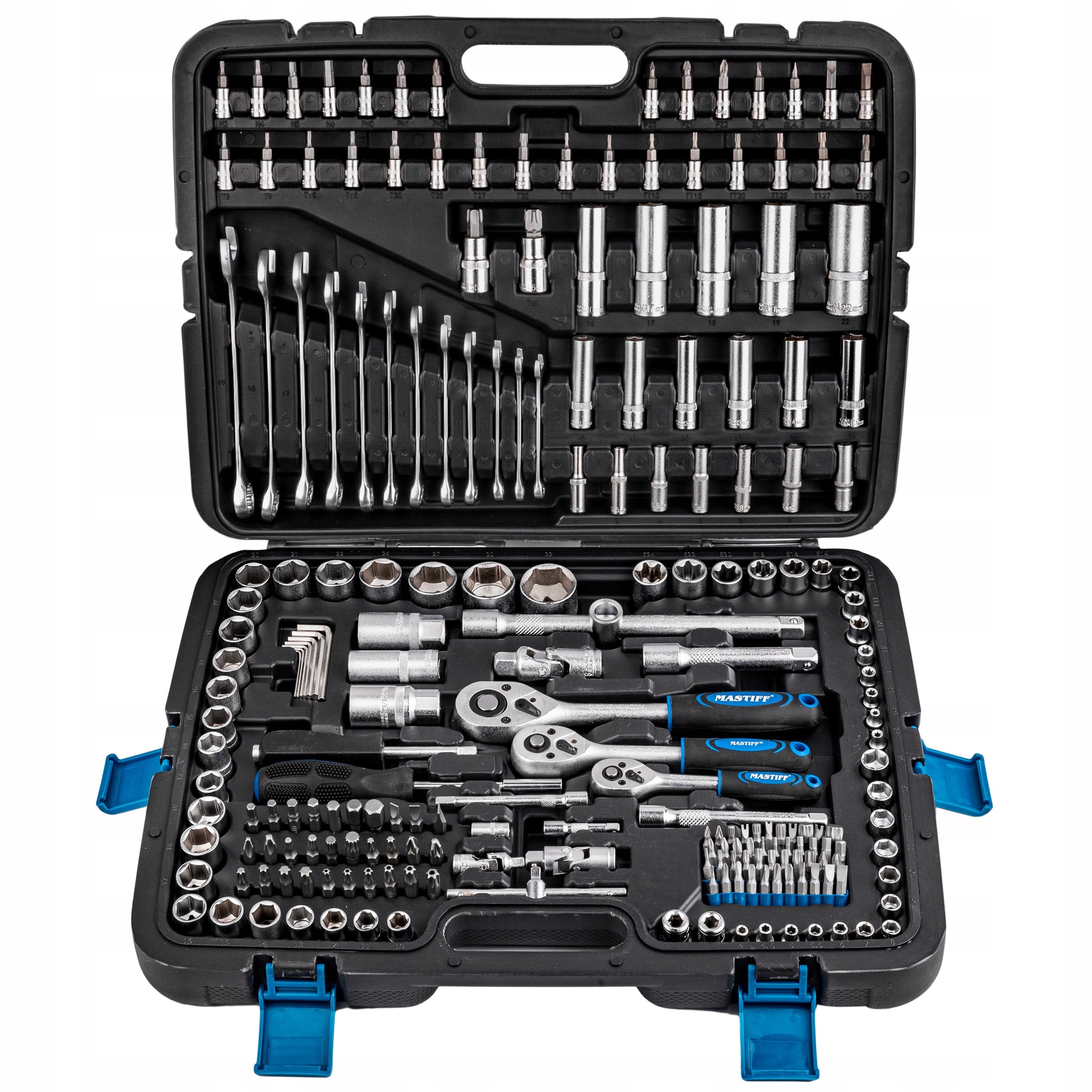 SET OF SOCKET WRENCHES TORX SOCKETS FLAT EYELET 216EL Brand Mastiff