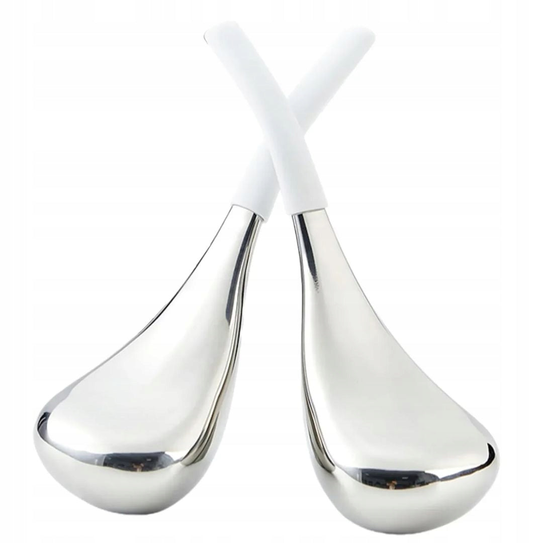 SET OF STAINLESS STEEL CRYO FACE MASSAGE SPOONS FACIALCRYOSTICKS