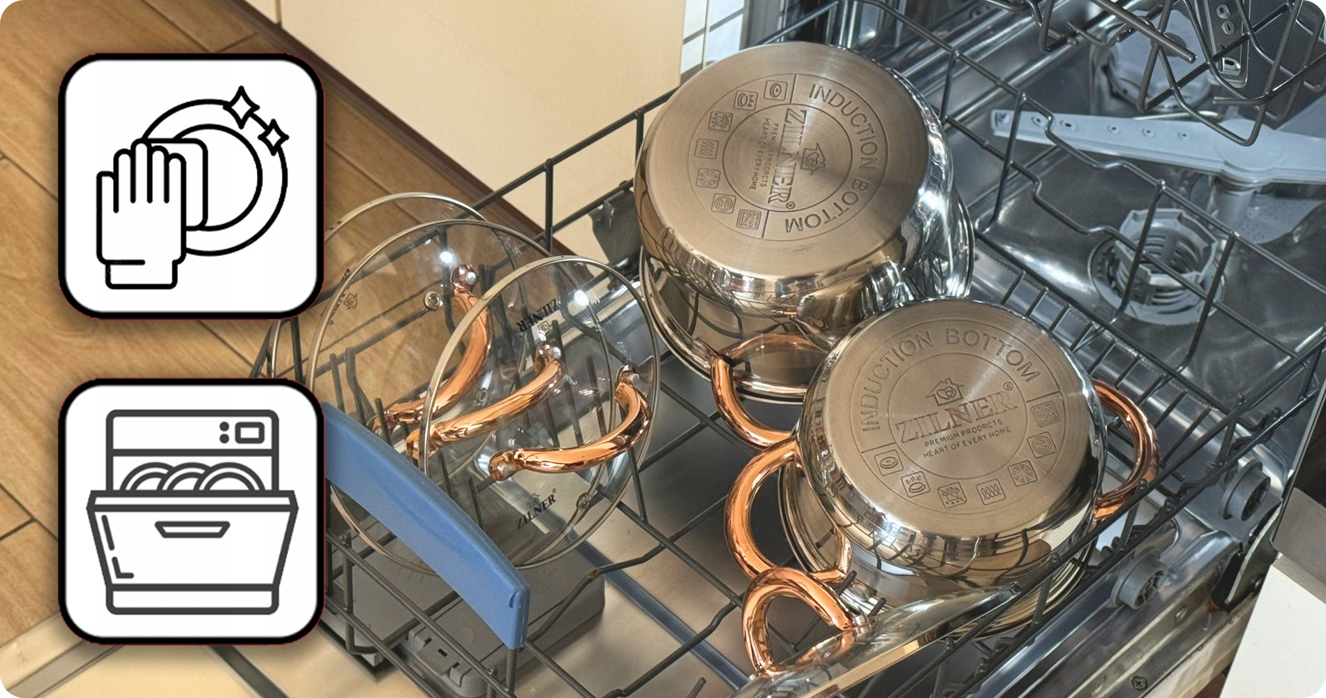 SET OF STAINLESS STEEL INDUCTION GAS POTS SAUCEPAN PAN Number of items in the set 12