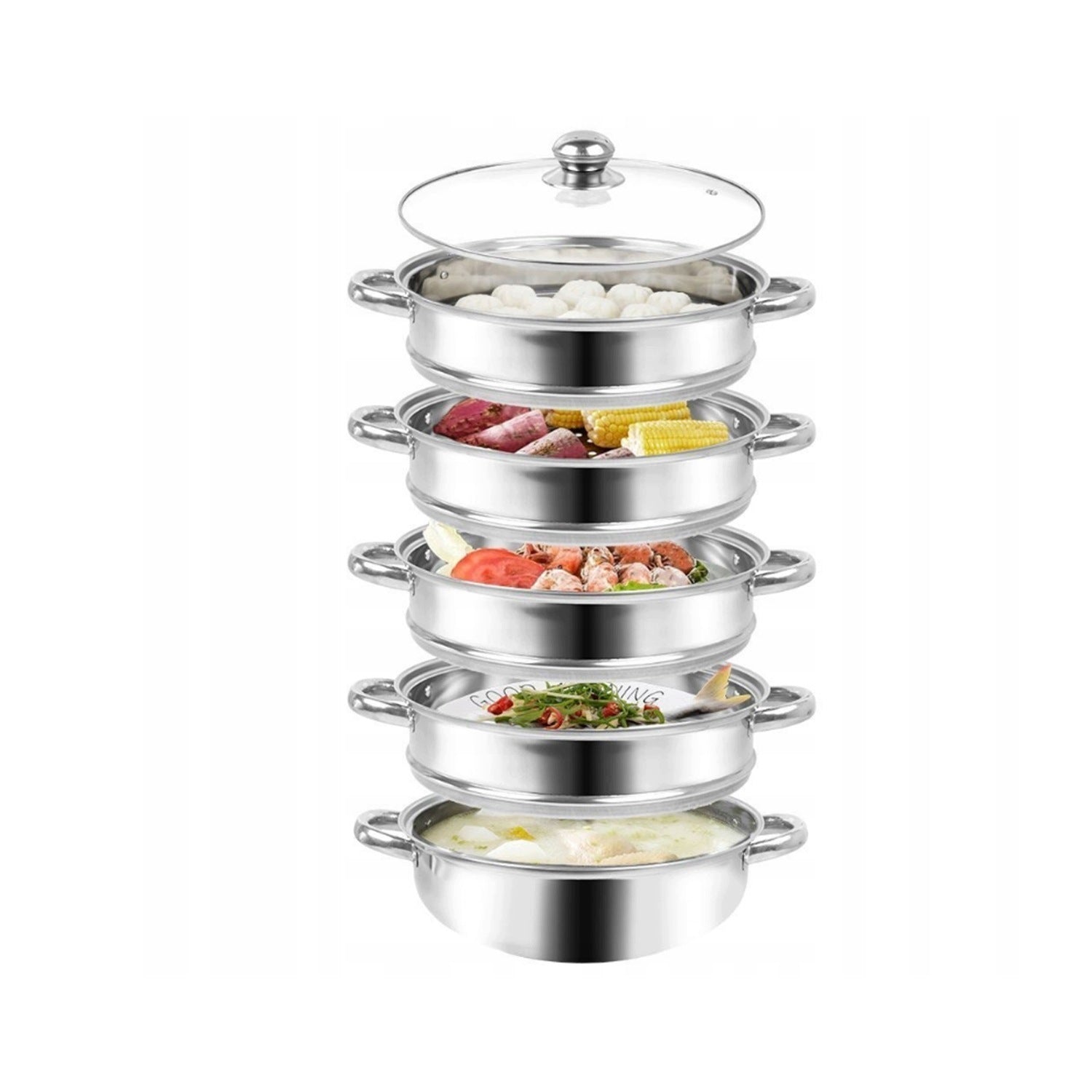 SET OF STEAMING POT STEAMER Ø30cm 5 ELEMENTS Brand no brand