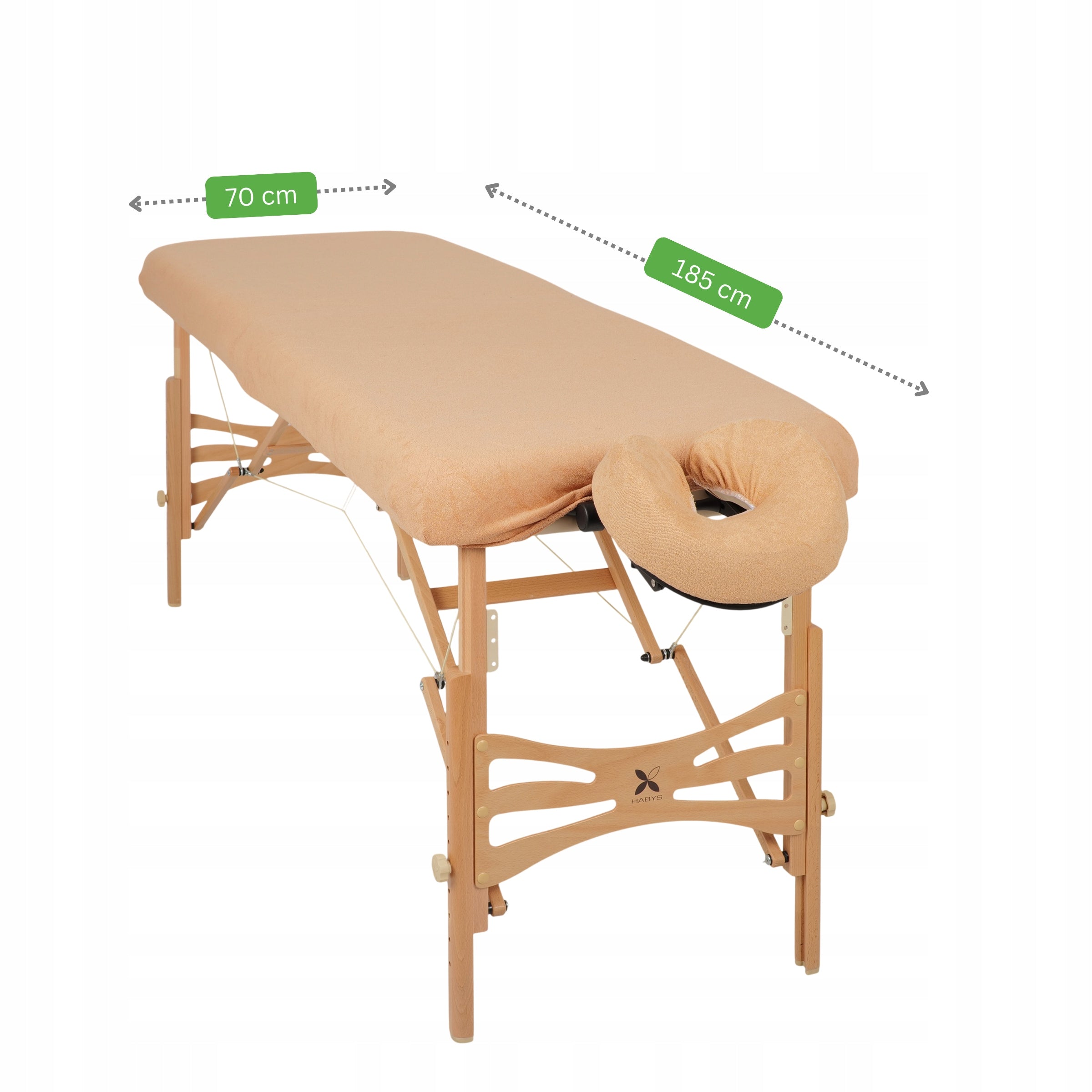 SET OF TERRY BEIGE FOR MASSAGE TABLE 70x185 SHEET + HEADREST EAN (GTIN) 5906667493016
