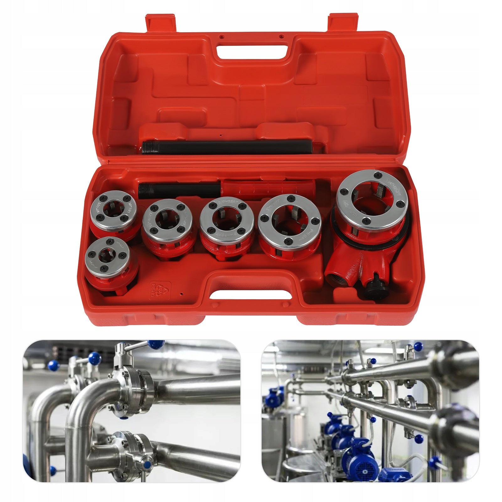 SET OF THREADERS FOR PIPES THREADING WITH DIES 6 PCS Brand no brand