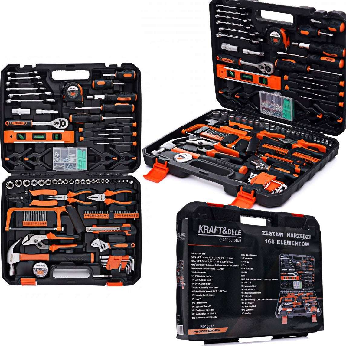 SET OF TOOL WRENCHES SOCKET WRENCHES IN CASE 168 EL TOOL CASE