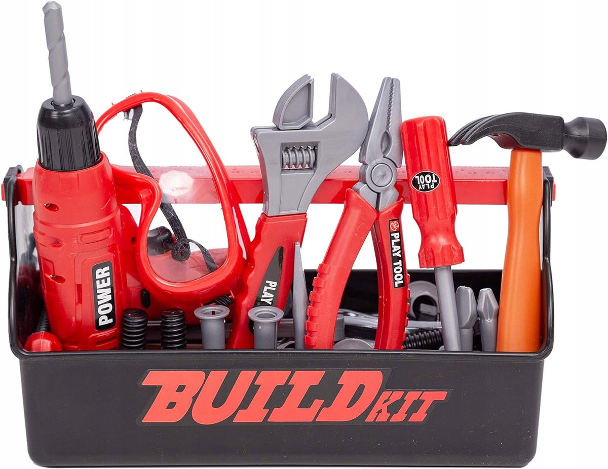 SET OF TOOLS FOR CHILDREN CONSTRUCTION TOOLS WITH SUITCASE GIFT 19 ELEMENT Color multicolor