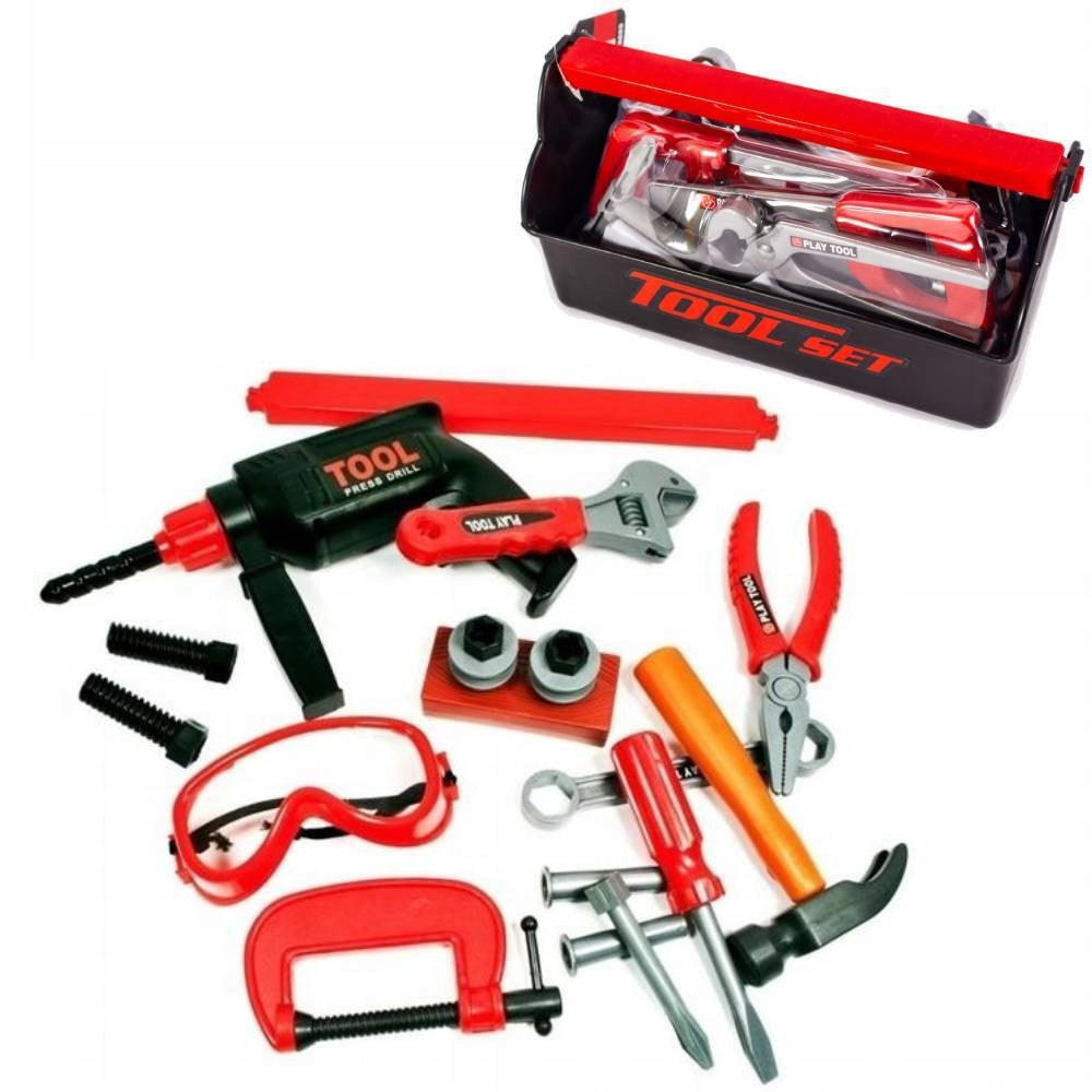 SET OF TOOLS FOR CHILDREN DRILL SCREWDRIVER