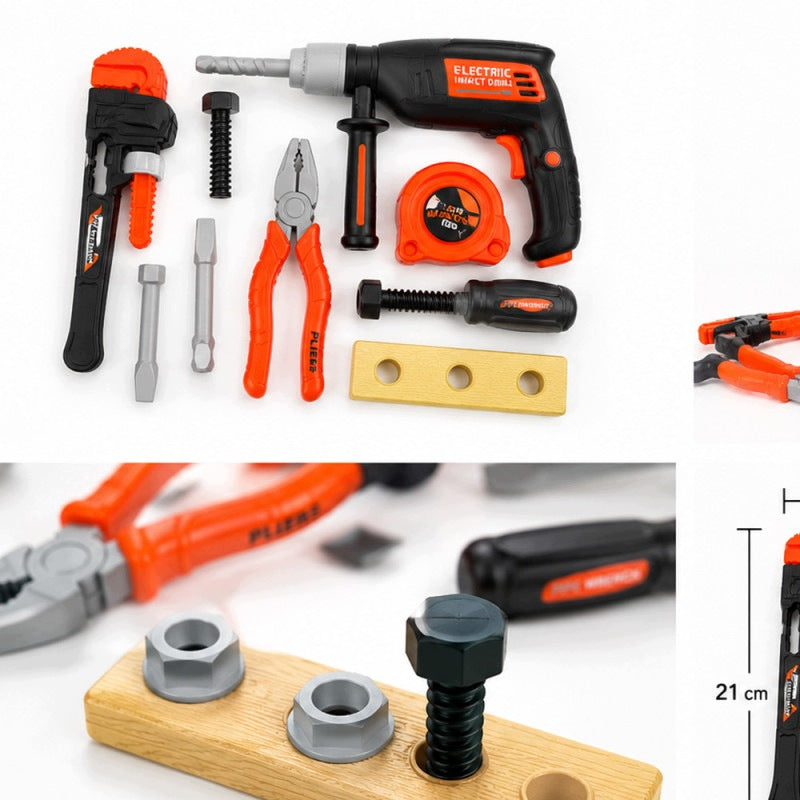 SET OF TOOLS FOR CHILDREN SCREWDRIVER PLIERS MEASURING CUP WRENCH SCREWDRIVER 24EL Packaging status original