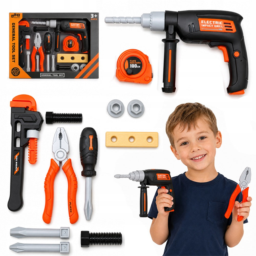 SET OF TOOLS FOR CHILDREN SCREWDRIVER PLIERS MEASURING CUP WRENCH SCREWDRIVER 24EL