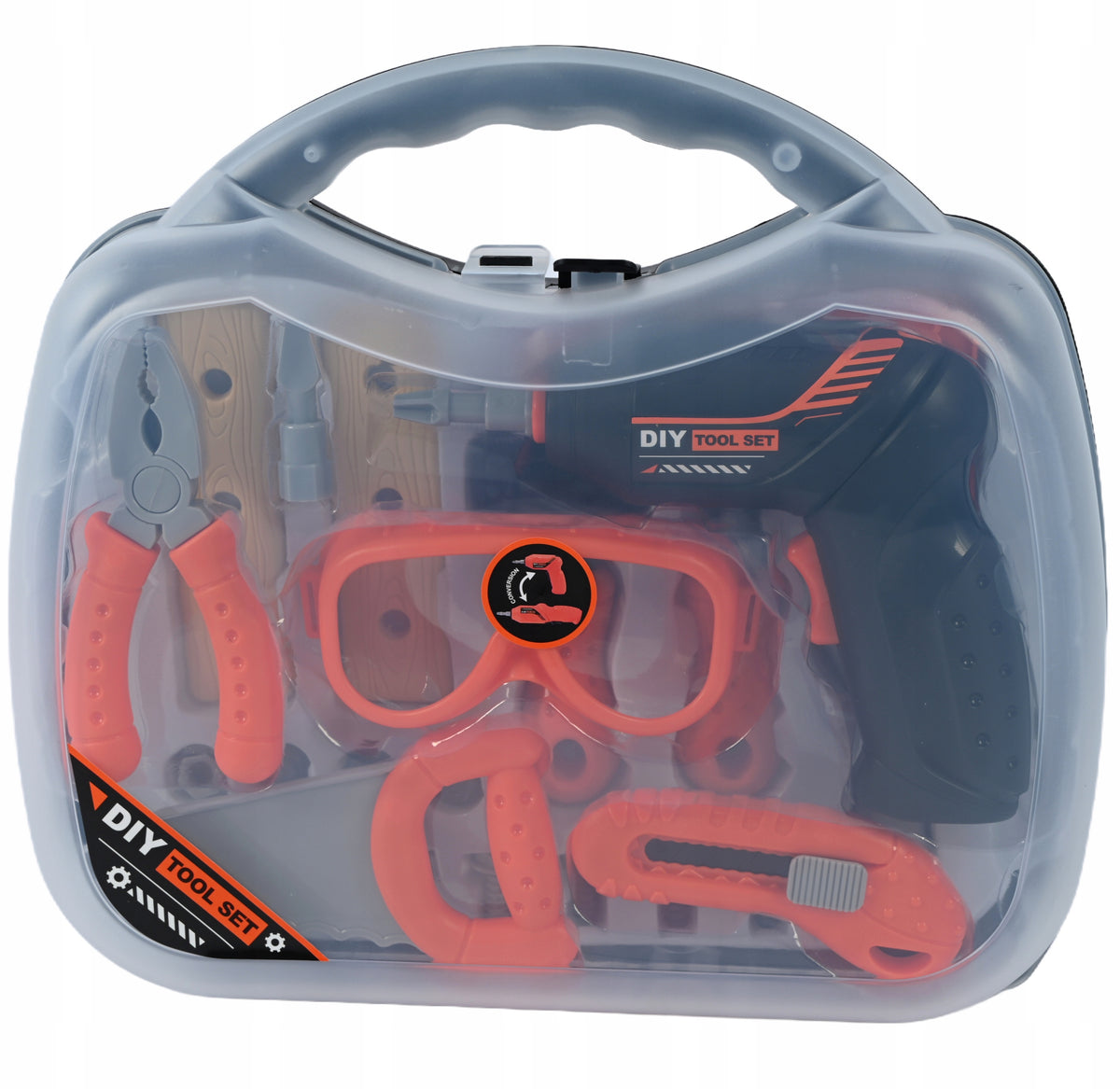 SET OF TOOLS FOR CHILDREN TOOLS IN A SUITCASE BATTERY-OPERATED DRILL