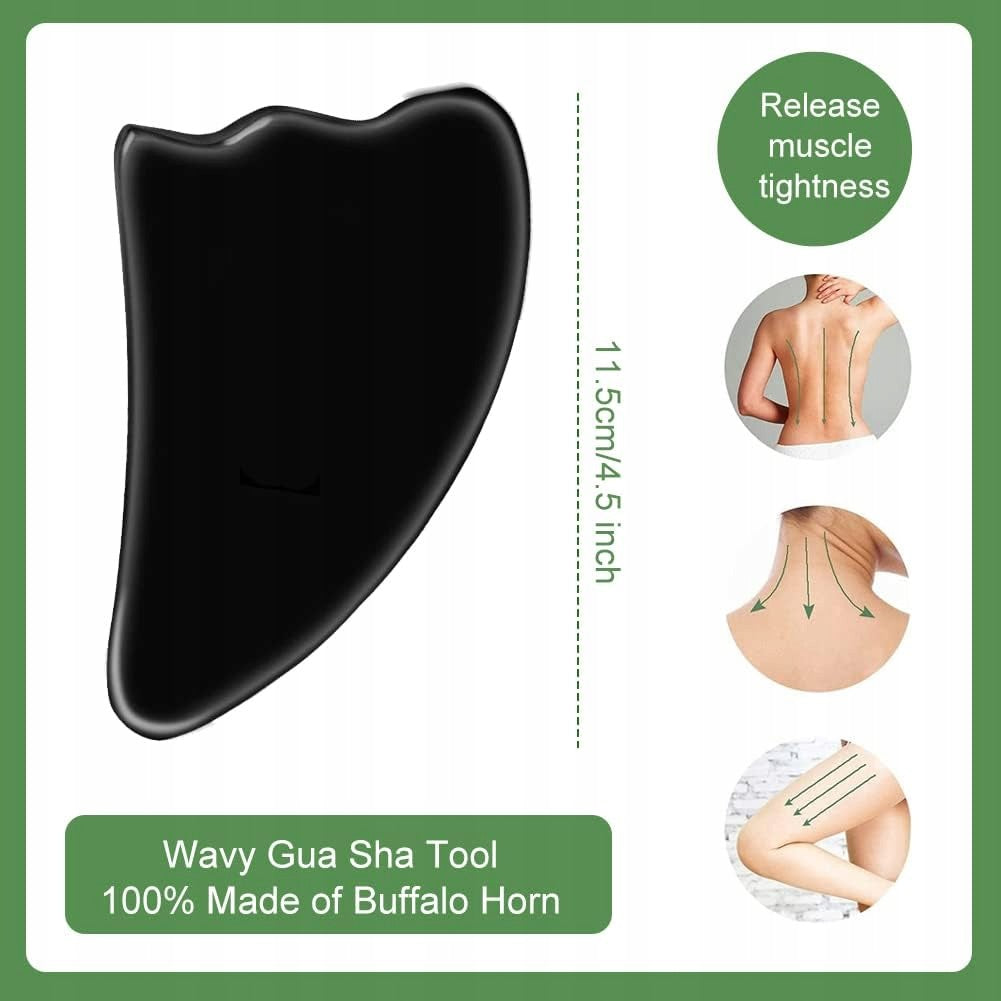SET OF TOOLS GAUSZA ROG BUFFALO 5 PIECES ACUPUNCTURE MASSAGE Brand no brand