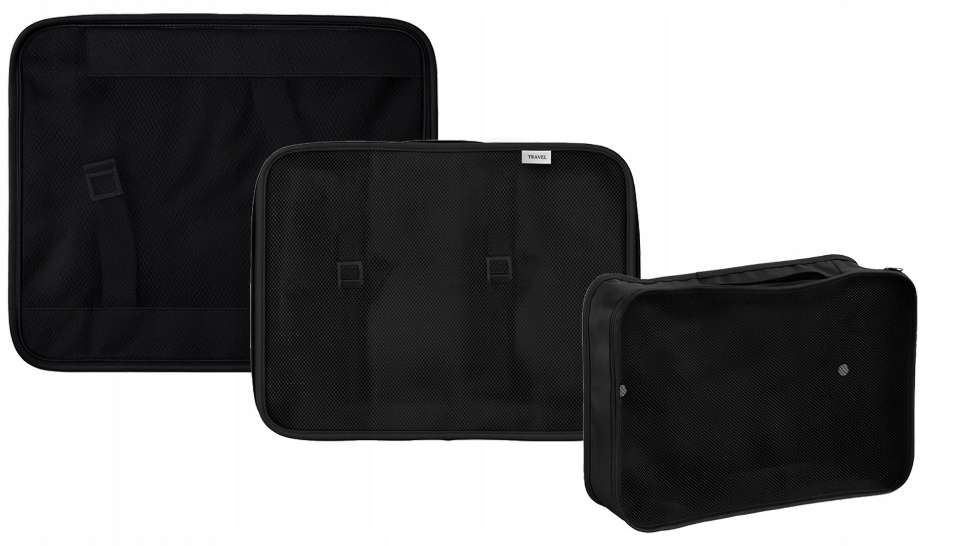 SET OF TRAVEL ORGANIZERS CIRON TRAVEL for backpack suitcase 11 el. black Color black