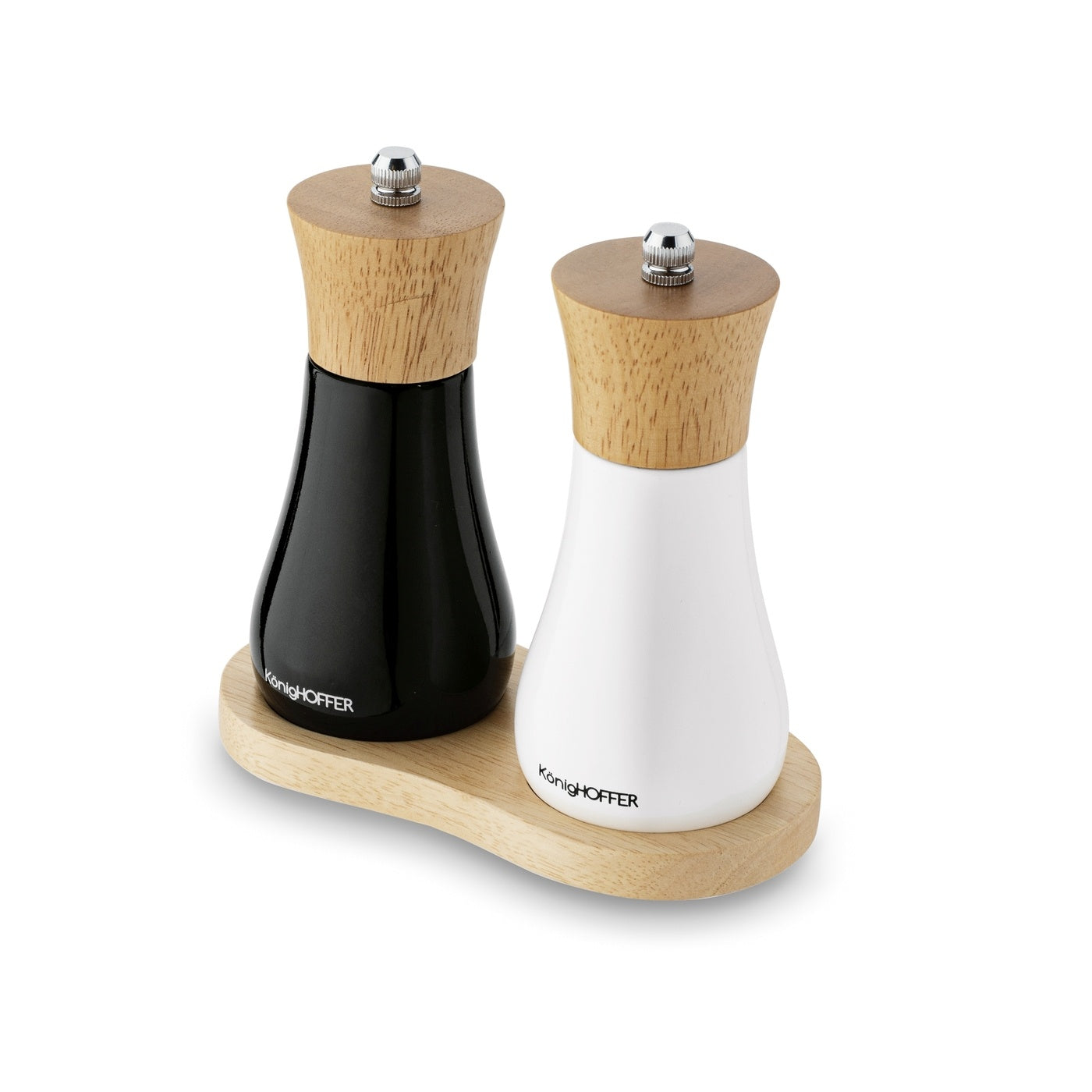 SET OF TWO HAND GRINDERS WHITE AND BLACK ASPEN KONIGHOFFER Brand Tadar