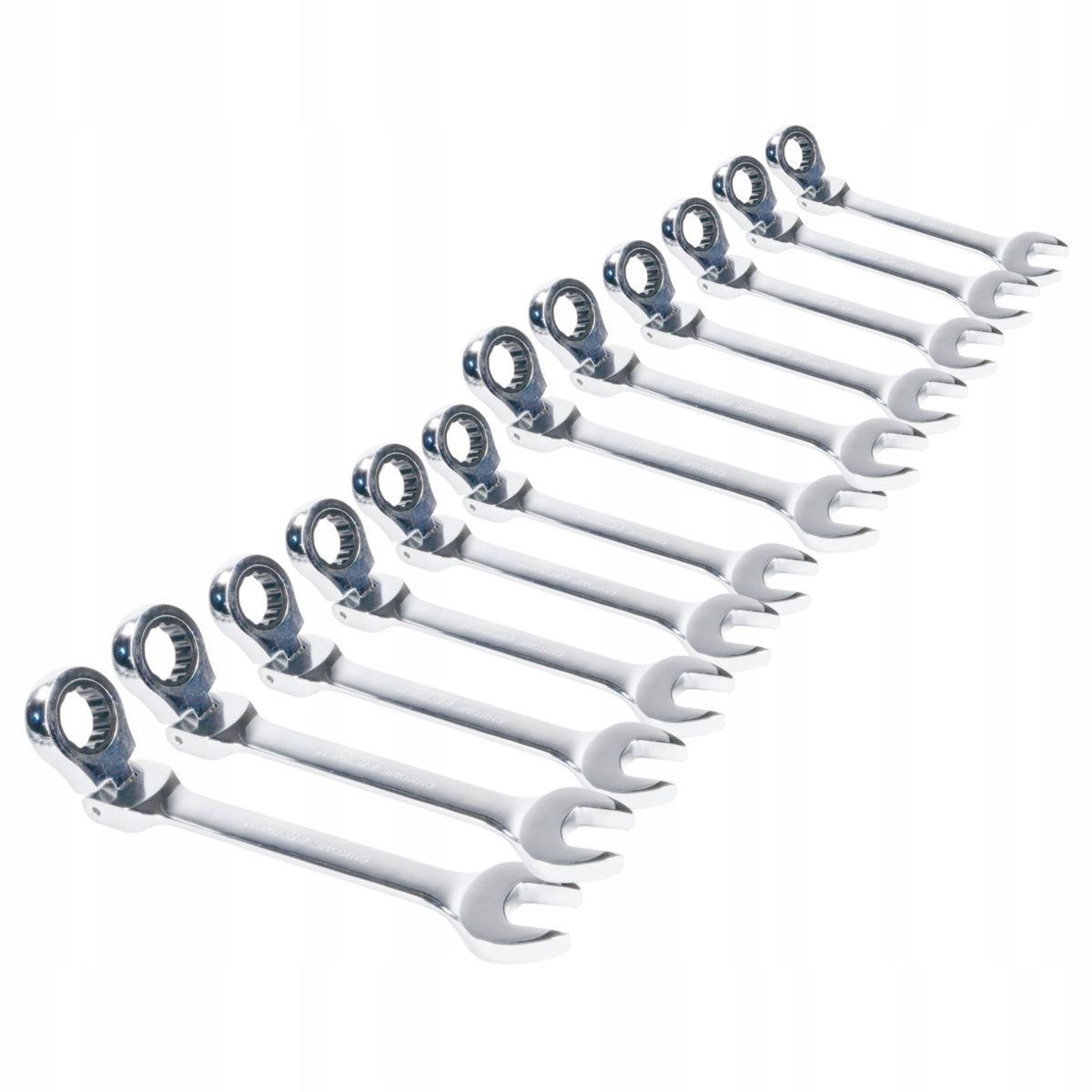 SET OF WRENCHES FLAT EYE RATCHET BROKEN 8-19mm BLACK 12 EL SUITCASE Manufacturer code 16209