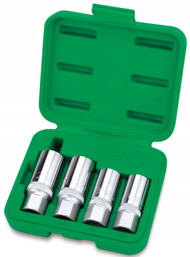 SET OF WRENCHES FOR REMOVING PINS 6-12mm 1/2" FOR BROKEN SCREWS 4el TOPTUL