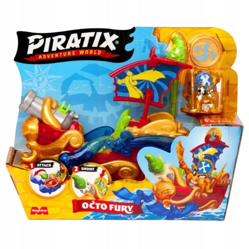 SET PIRATIX TOY CHILDREN'S SHIP FIGURINE GOLD CAPTAIN FOR CHILDREN Manufacturer code PPXSP116IN72