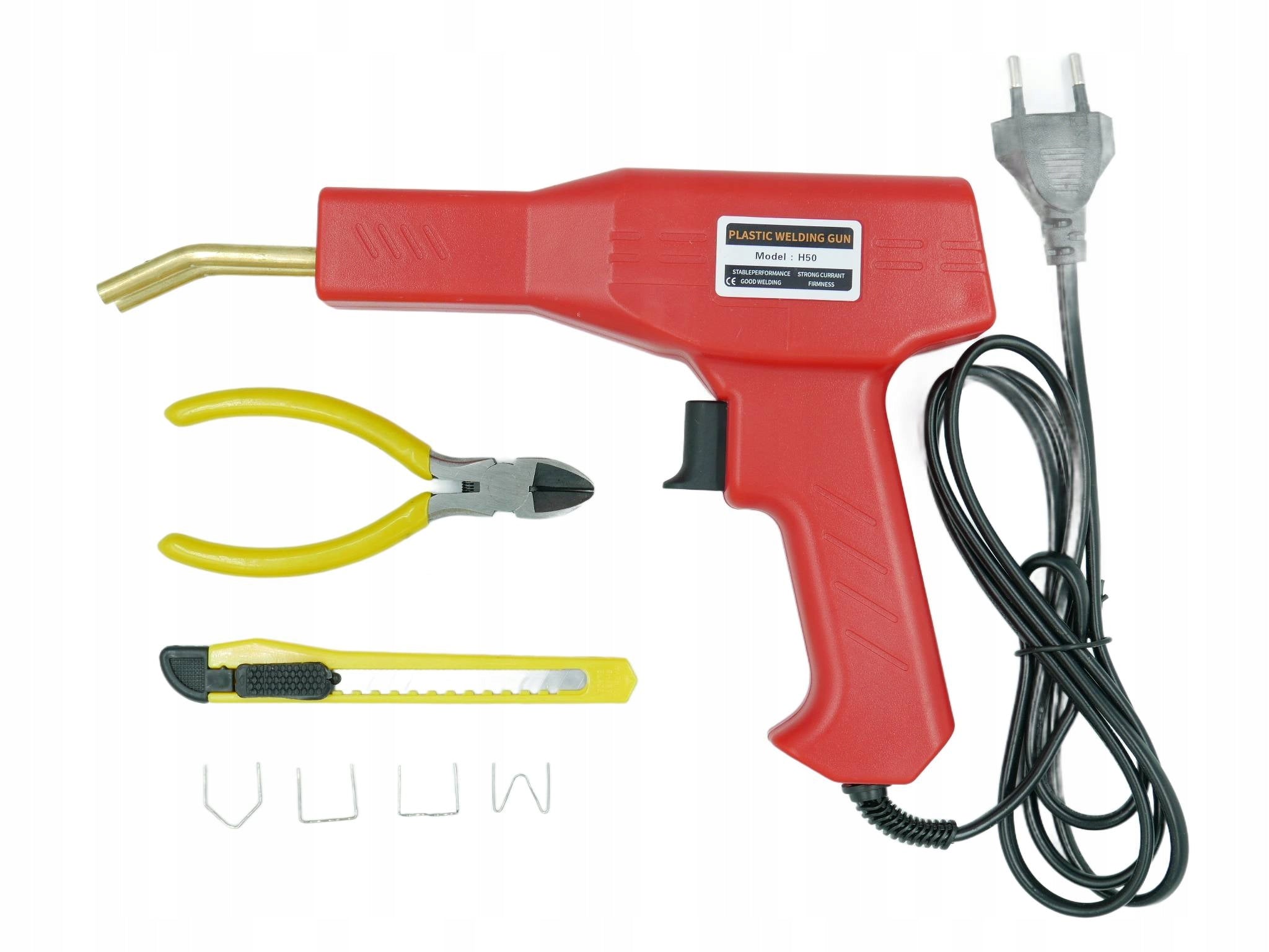 SET PLASTIC WELDING MACHINE STAPLER WELDING MACHINE 200 STAPLES CLIPPERS HIGH POWER Brand Edkar