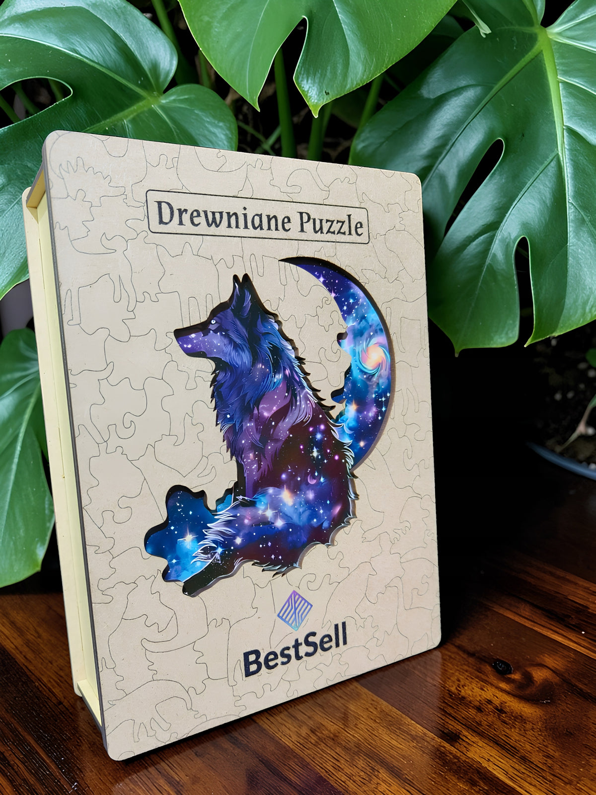 SET PUZZLE WOODEN WOLF - 3D PUZZLE WITH WOOD PUZZLE FOR CHILDREN Packaging status original