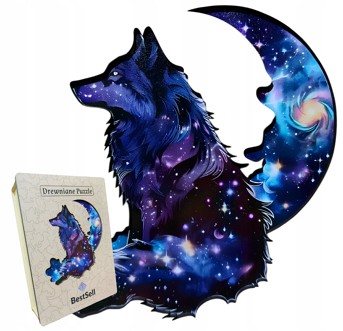 SET PUZZLE WOODEN WOLF - 3D PUZZLE WITH WOOD PUZZLE FOR CHILDREN