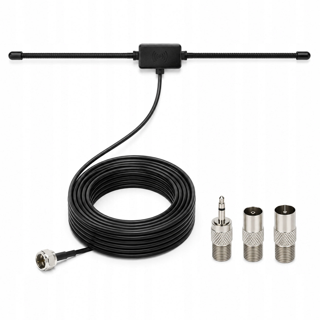 SET RADIO ANTENNA DAB FM DIPOLE 75 OHM PLUG F CABLES WITH A LENGTH OF 3 M