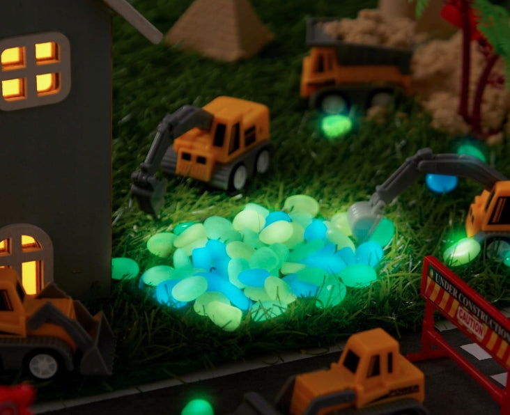 SET SENSORY SANDBOX CONSTRUCTION GLOWING STONES EDUCATIONAL TOY Brand JOYIN