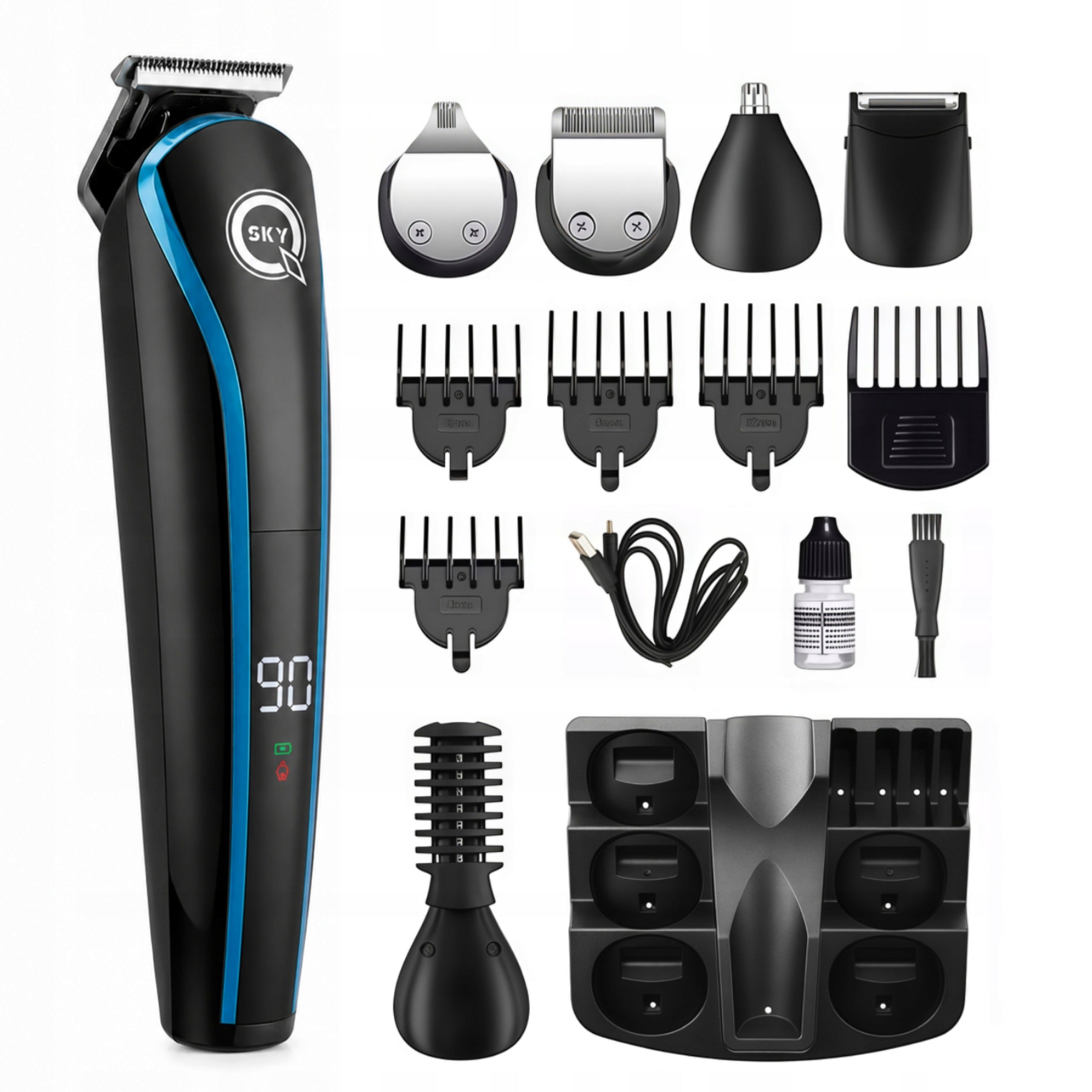 SET SHAVER TRIMMER 10IN1 FOR BEARD NOSE HAIR CLIPPER