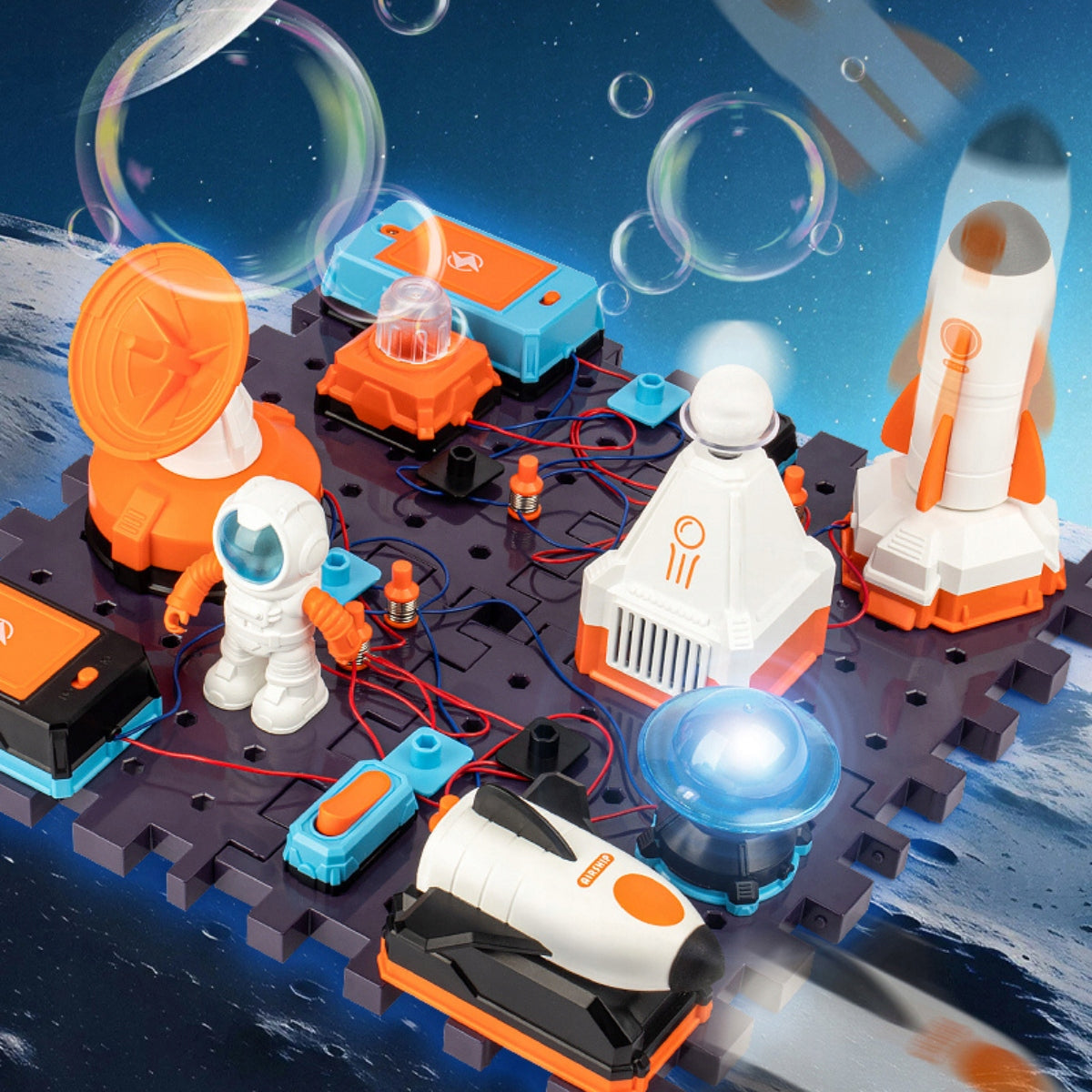 SET SMALL ELECTRONICS SPACE CIRCUITS MODULES BUILDING BLOCKS STEM Packaging status original