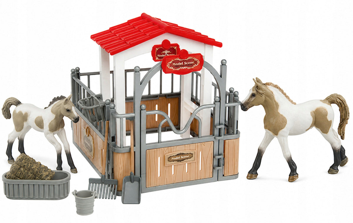 SET STABLE FOR HORSES FARM HORSE FARM STUD FARM ANIMALS ACCESSORIES Packaging status original
