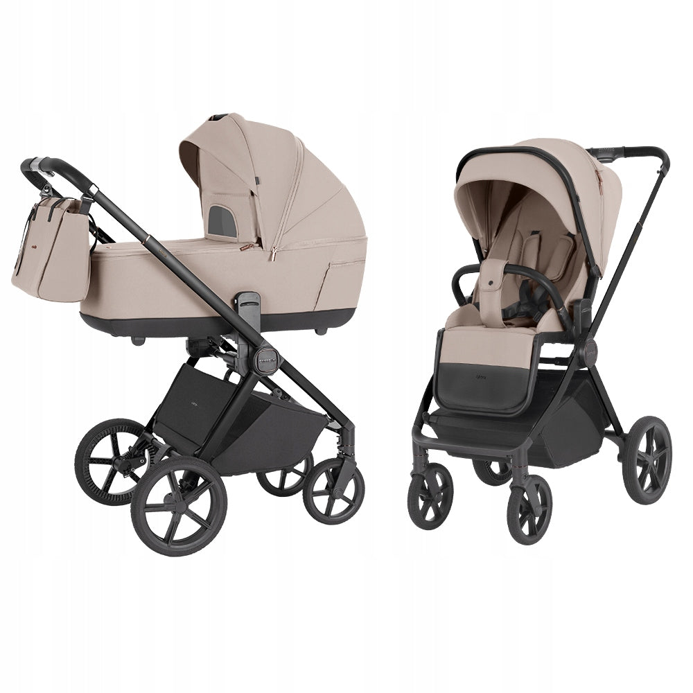 SET STROLLER GONDOLA STROLLER CARRELLO LARGE WHEELS 0-22 KG BAG Packaging status original