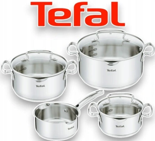 SET TEFAL DUETTO POTS WITH LID 7 ELEMENTS S7el G719S734 for induction