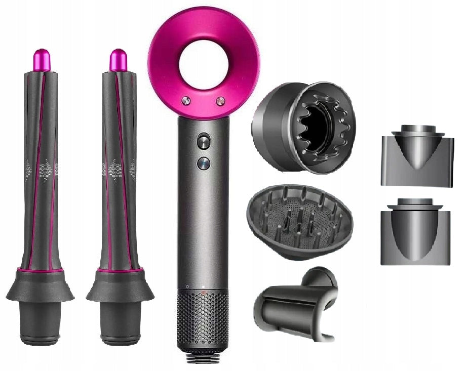 SET ULTRA Hair Dryer Ionization + TIPS + 2 CURLERS