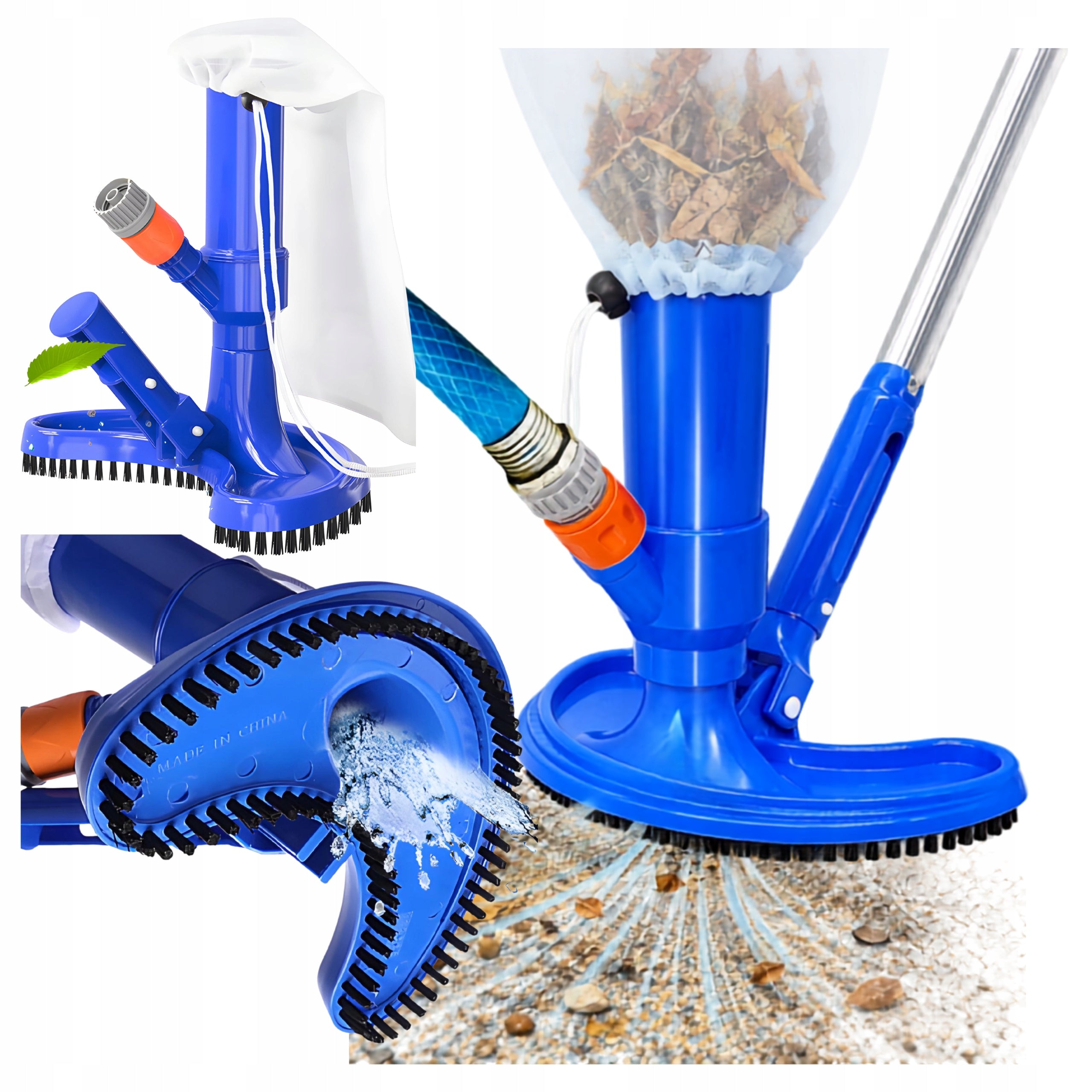 SET VACUUM CLEANER BRUSH FOR CLEANING THE POOL BOTTOM MESH STRONG
