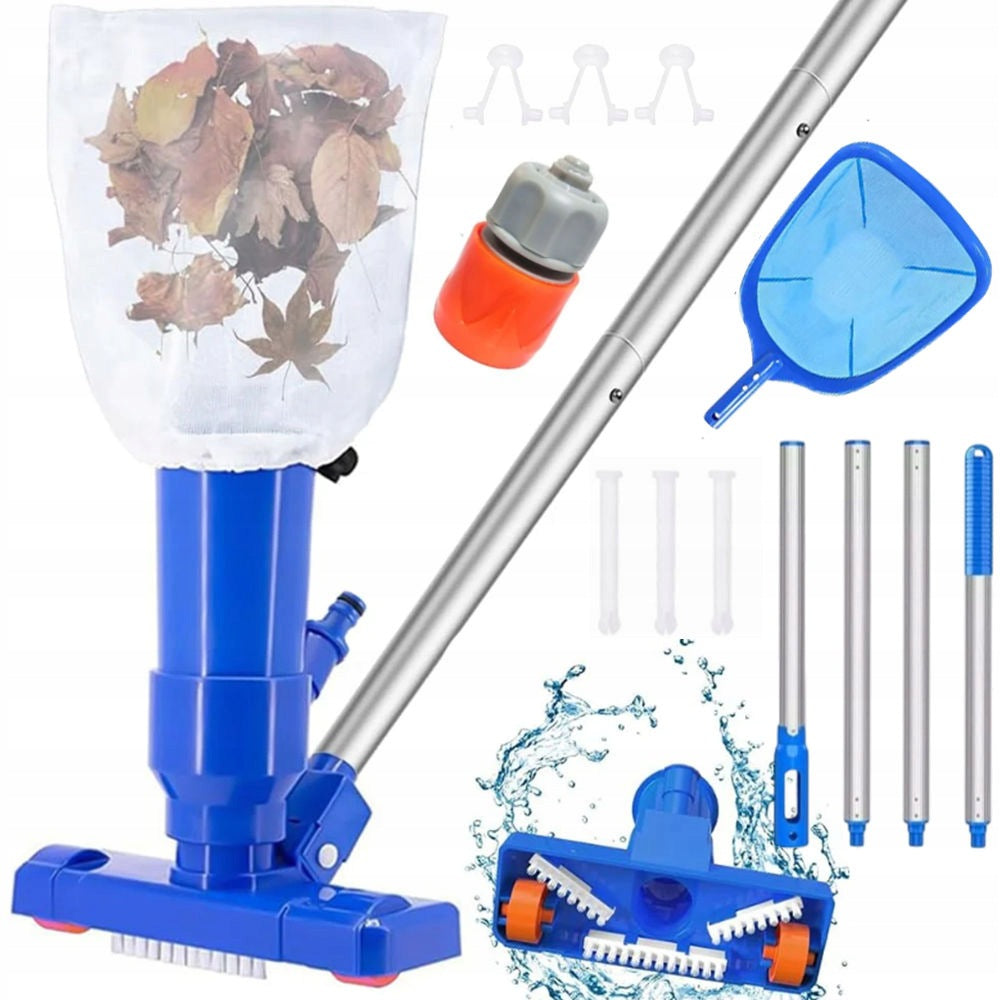 SET VACUUM CLEANER FOR CLEANING THE BOTTOM OF THE POOL MESH TELESCOPIC POLE MESH