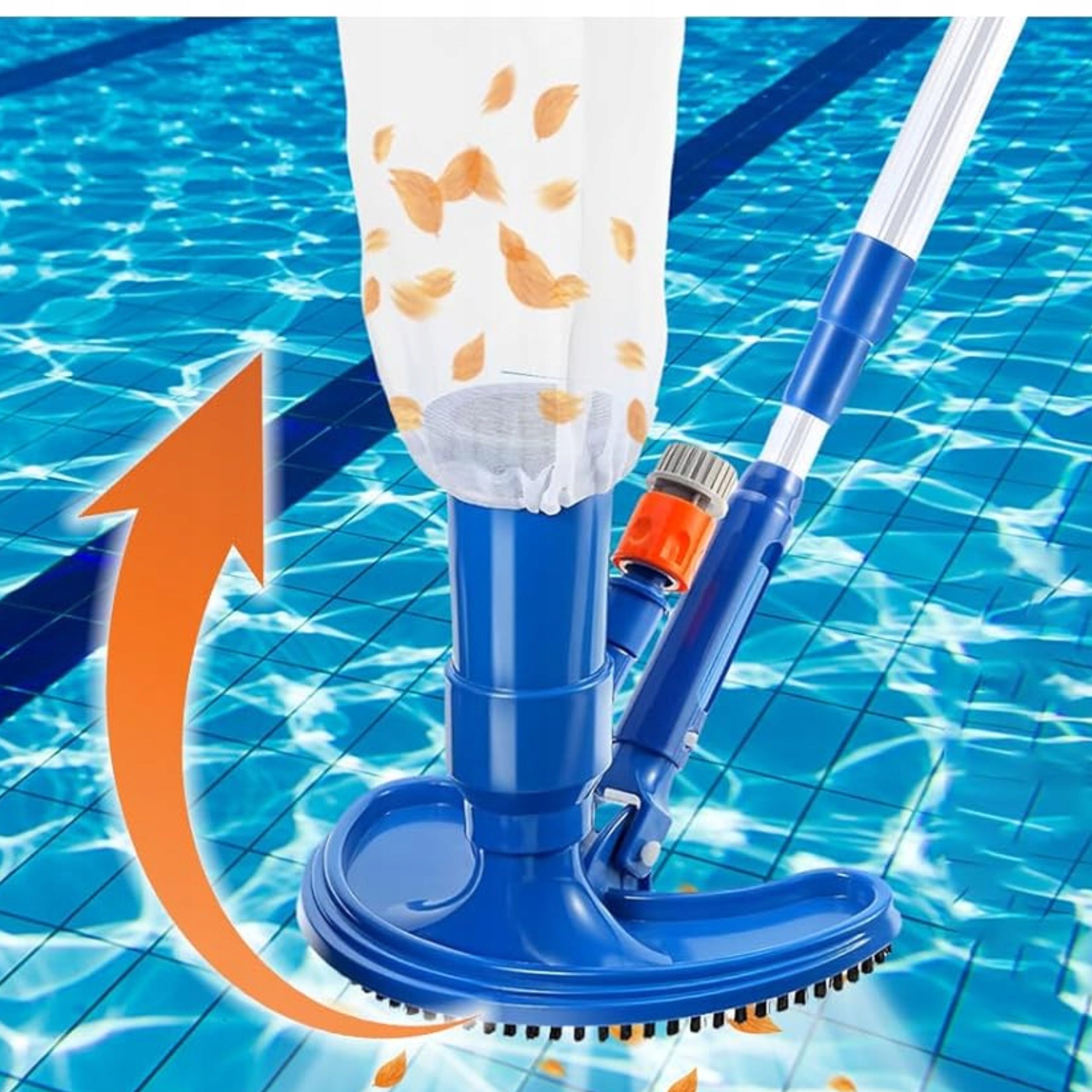 SET VACUUM CLEANER POOL BOTTOM EYELETS TELESCOPIC STICK MESH 7in1 Manufacturer code ODKURZACZ DO CZYSZCZENIA DNA BASENU + KIJ